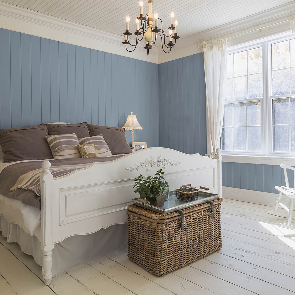 Bedroom painted with a Coast of Maine