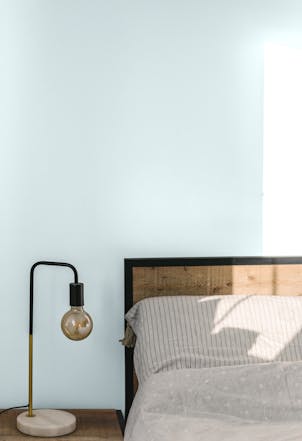 Bedroom painted with Snow Crystal