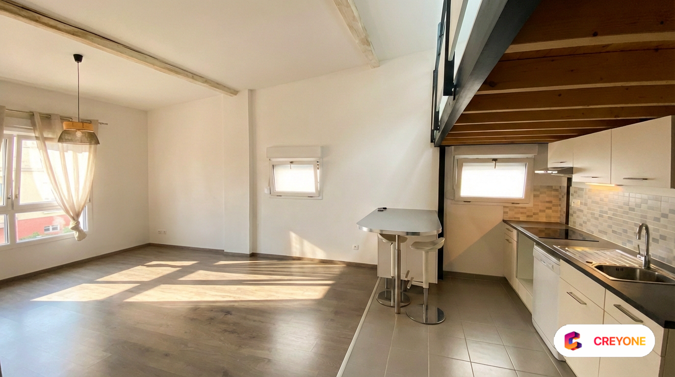 Strasbourg Neudorf - Esprit loft 70 m² au sol 50 m² habitables