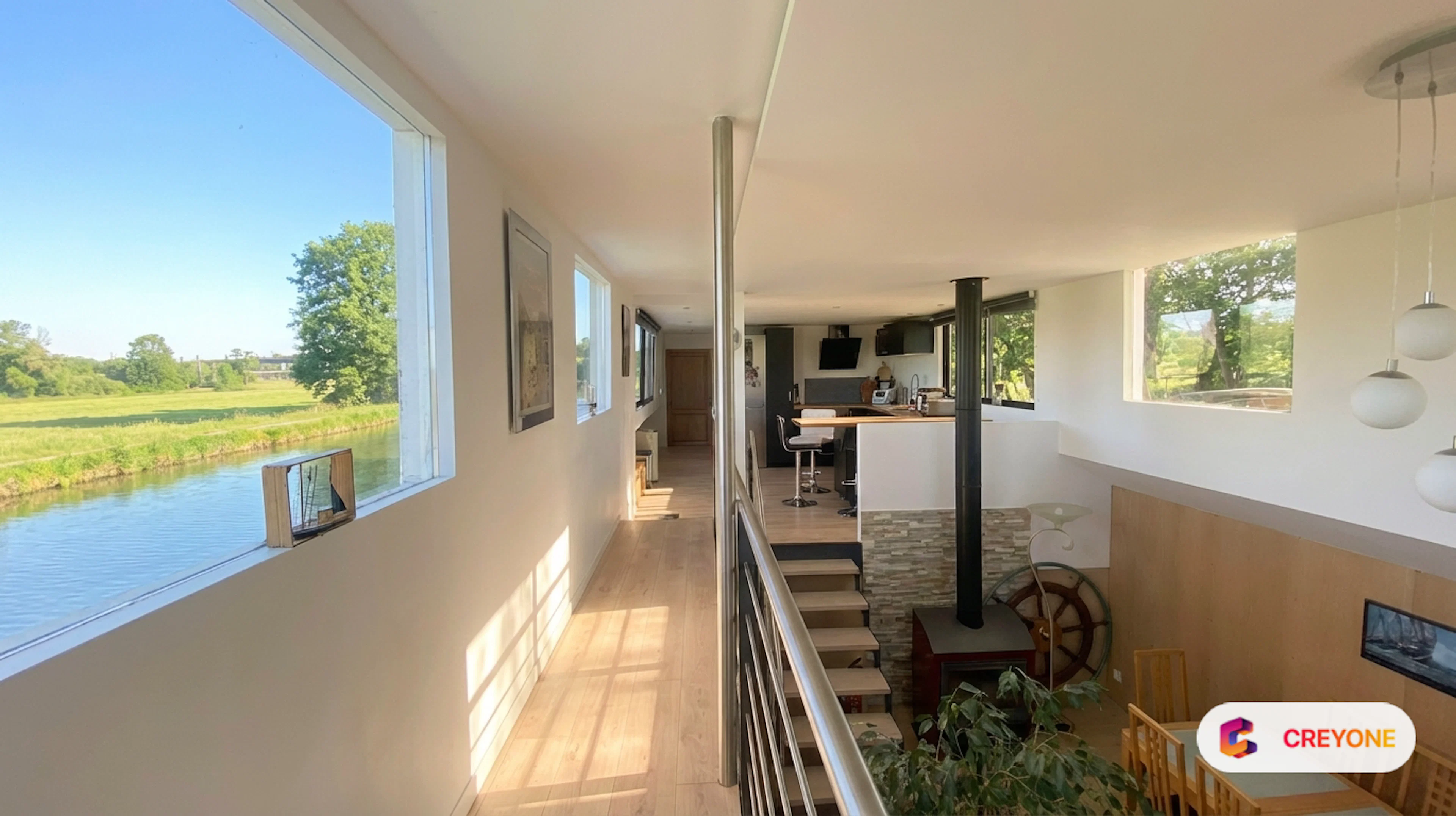 Eckwersheim - Péniche d'habitation 134 m² avec 2 places de parking