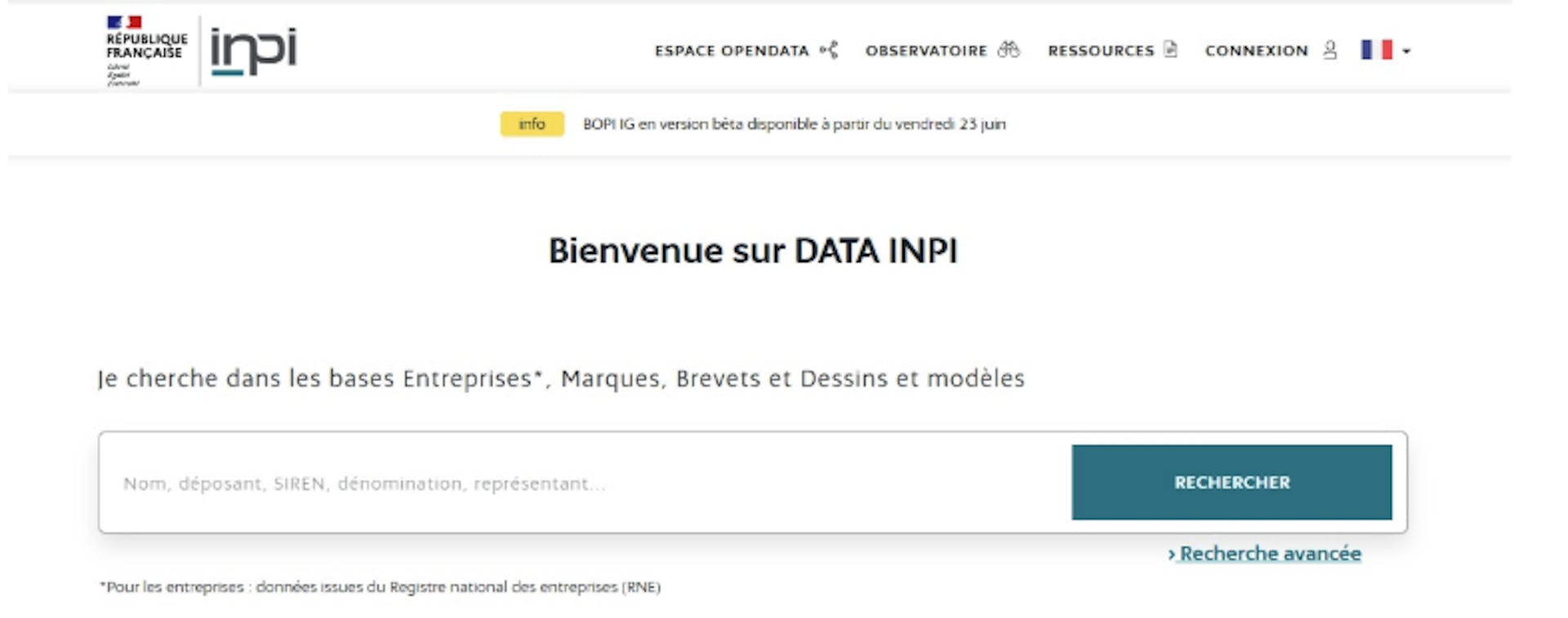 Inscription INPI