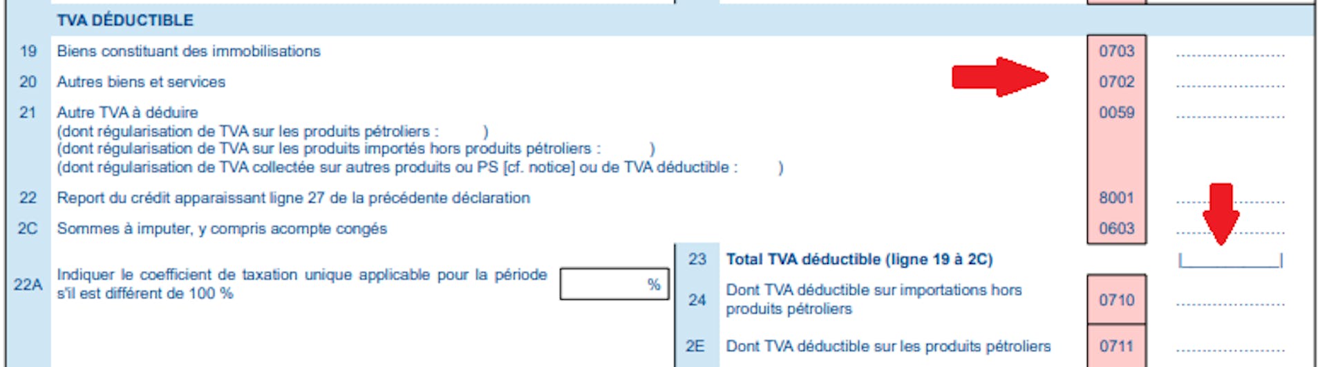 Déclarer TVA déductible