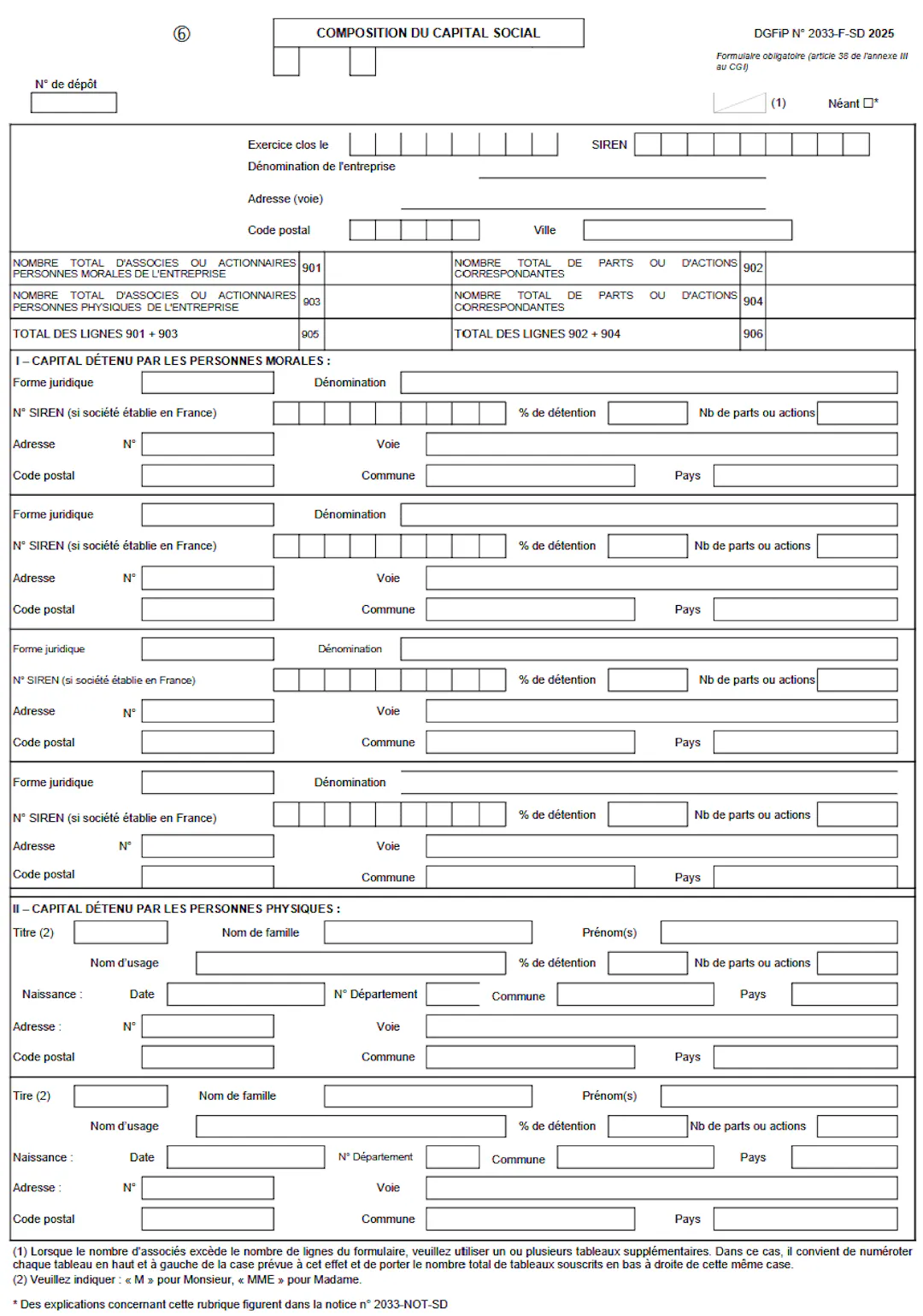 Form 2033 Examples Complete Déclaration 2033 en 2026 : Qui est Concerné, Comment Remplir