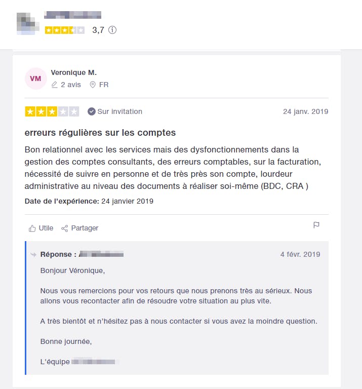 Un exemple d’avis sur une entreprise de portage salarial