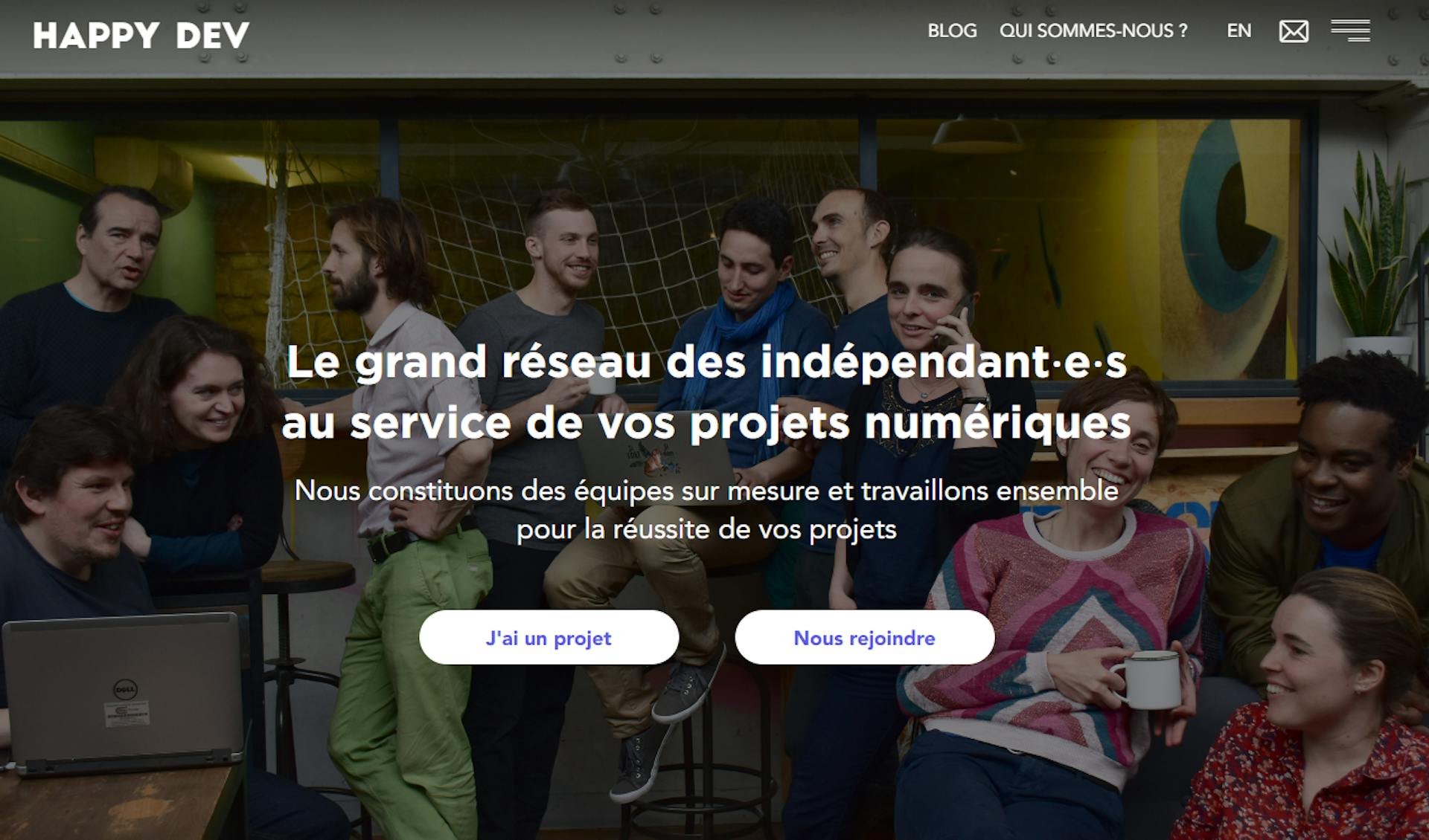 Aperçu du site du collectif Happy Dev