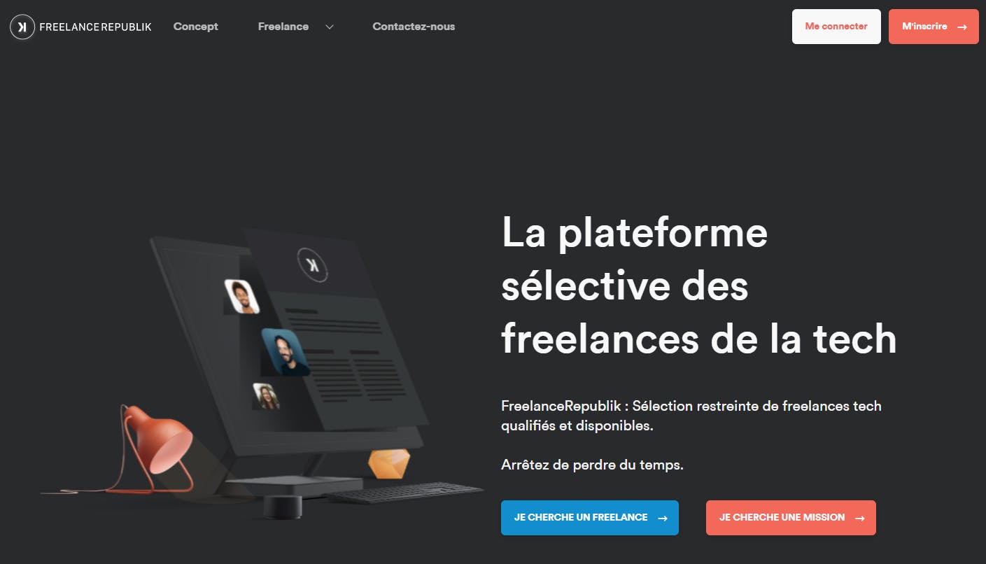 Un aperçu de la plateforme FreelanceRepublik