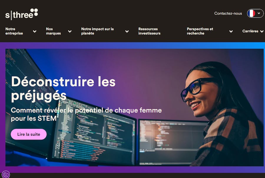 Aperçu du site de sthree