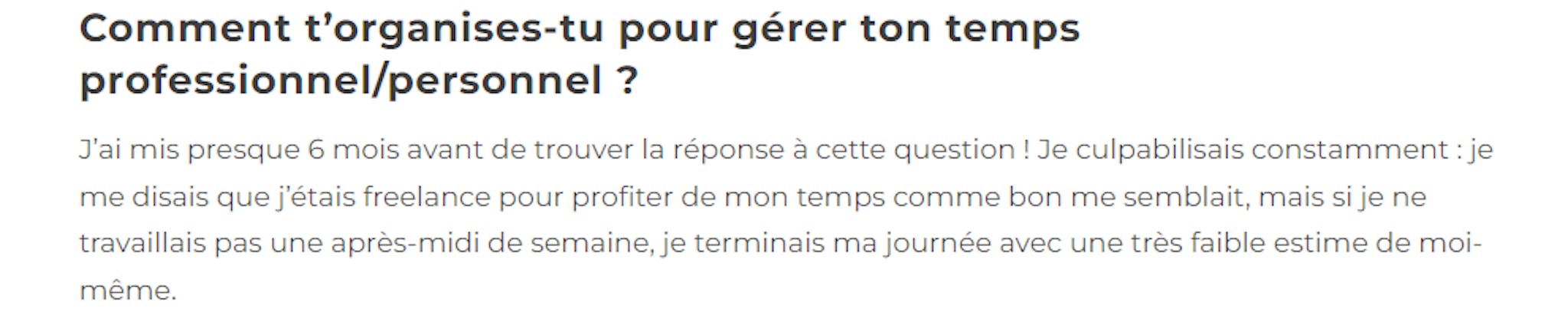 Extrait de l'interview de Marine Talaucher, recruteuse indépendante