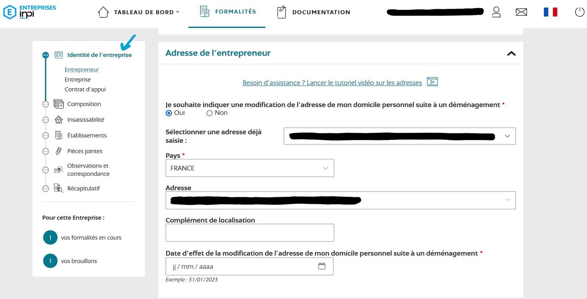 Déclarer son changement d'adresse à l'INPI quand on est auto-entrepreneur