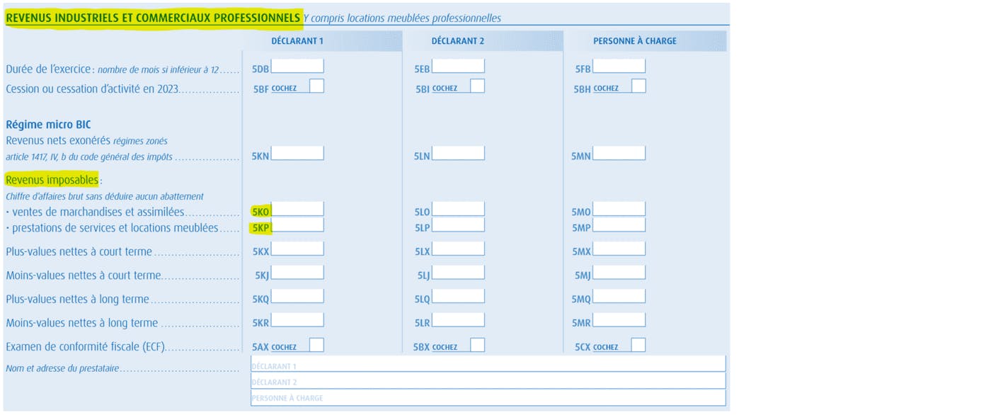 Déclaration impôt sur le revenu micro-entrepreneur en BIC