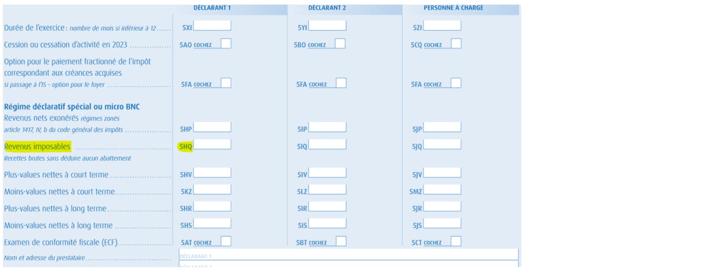 Déclaration impôt sur le revenu micro-entrepreneur en BNC