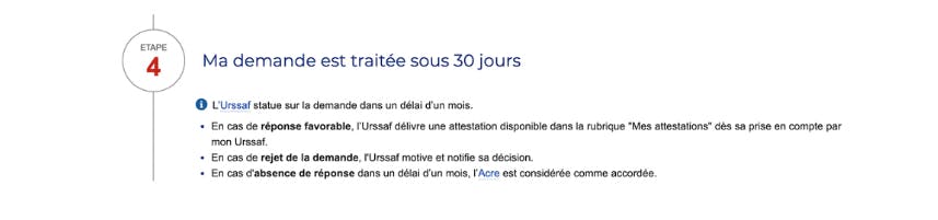 délai de traitement ACRE