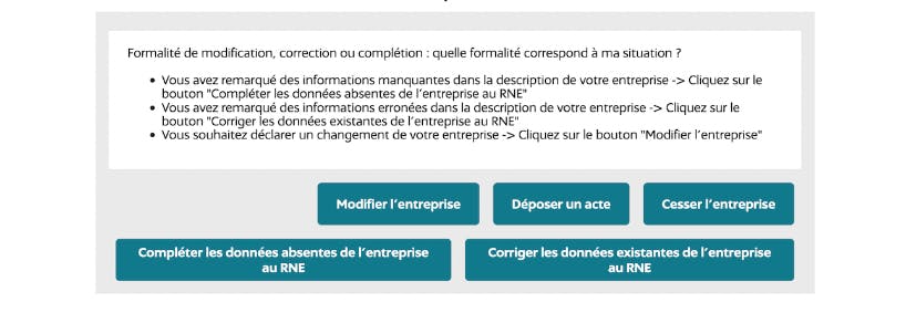 Déposer une formalité de modification d'entreprise sur le guichet unique de l'INPI