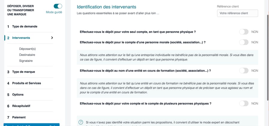 INPI dépôt marque pour qui