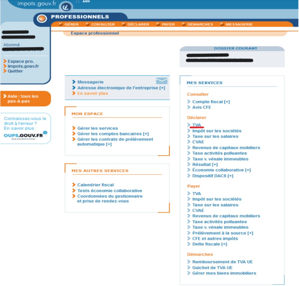 Déclarer TVA radiation EI