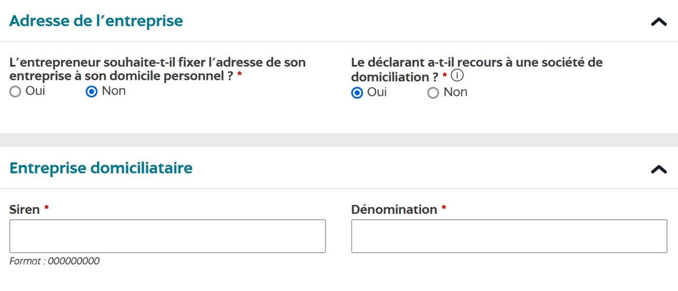 Démarche domiciliation micro-entreprise site INPI