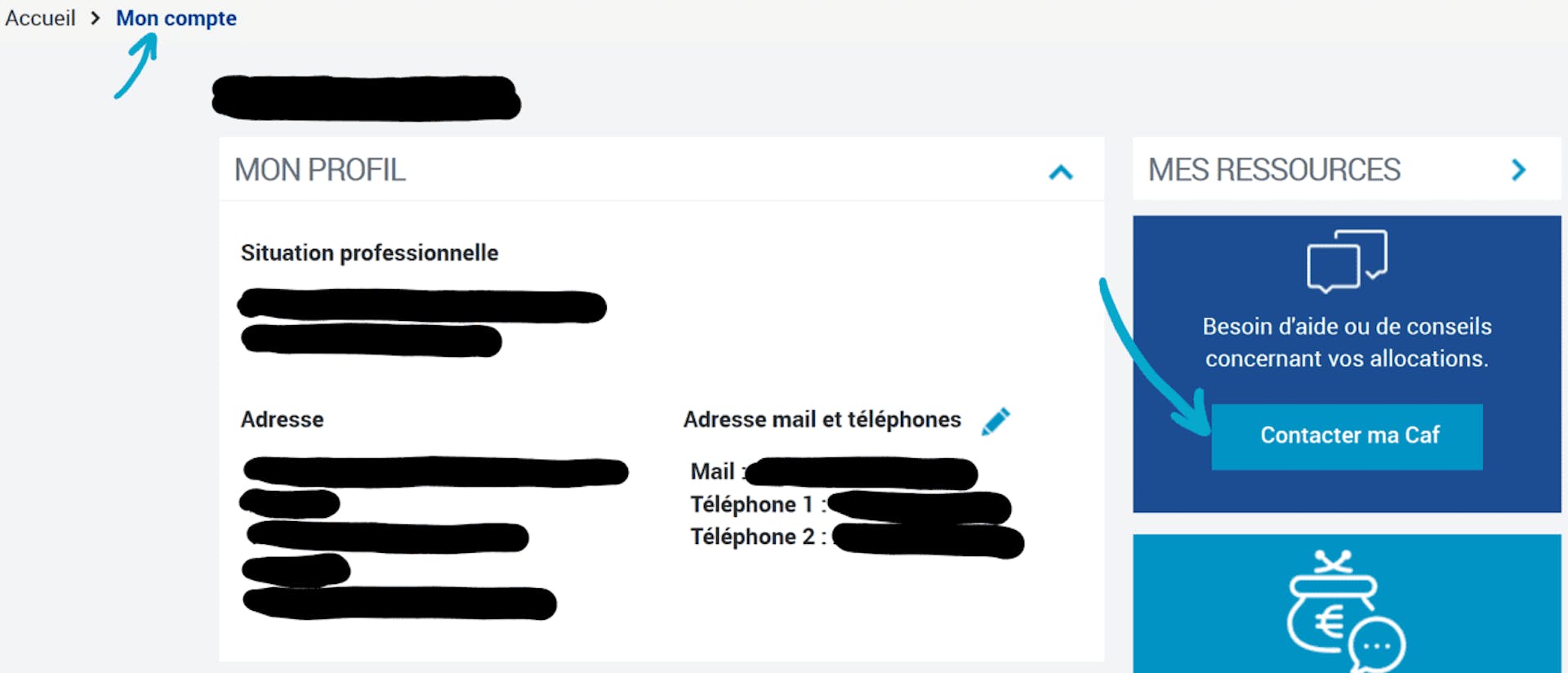 Contacter la CAF sur son espace personnel quand on est micro-entrepreneur 