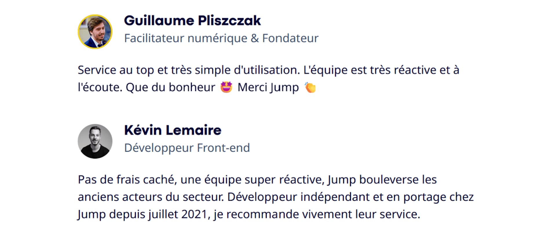 Avis laissés par les utilisateurs de Jump