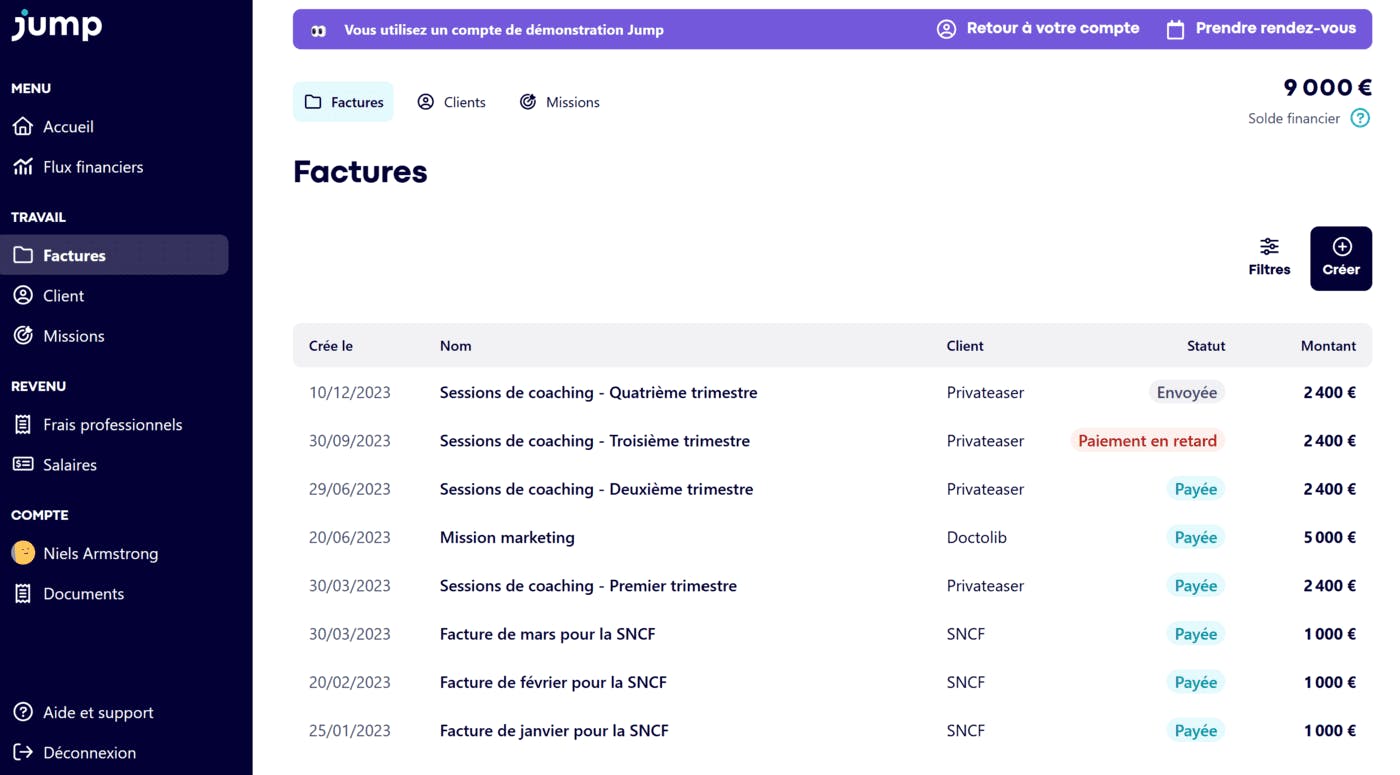 Outil de facturation gratuit Jump Micro