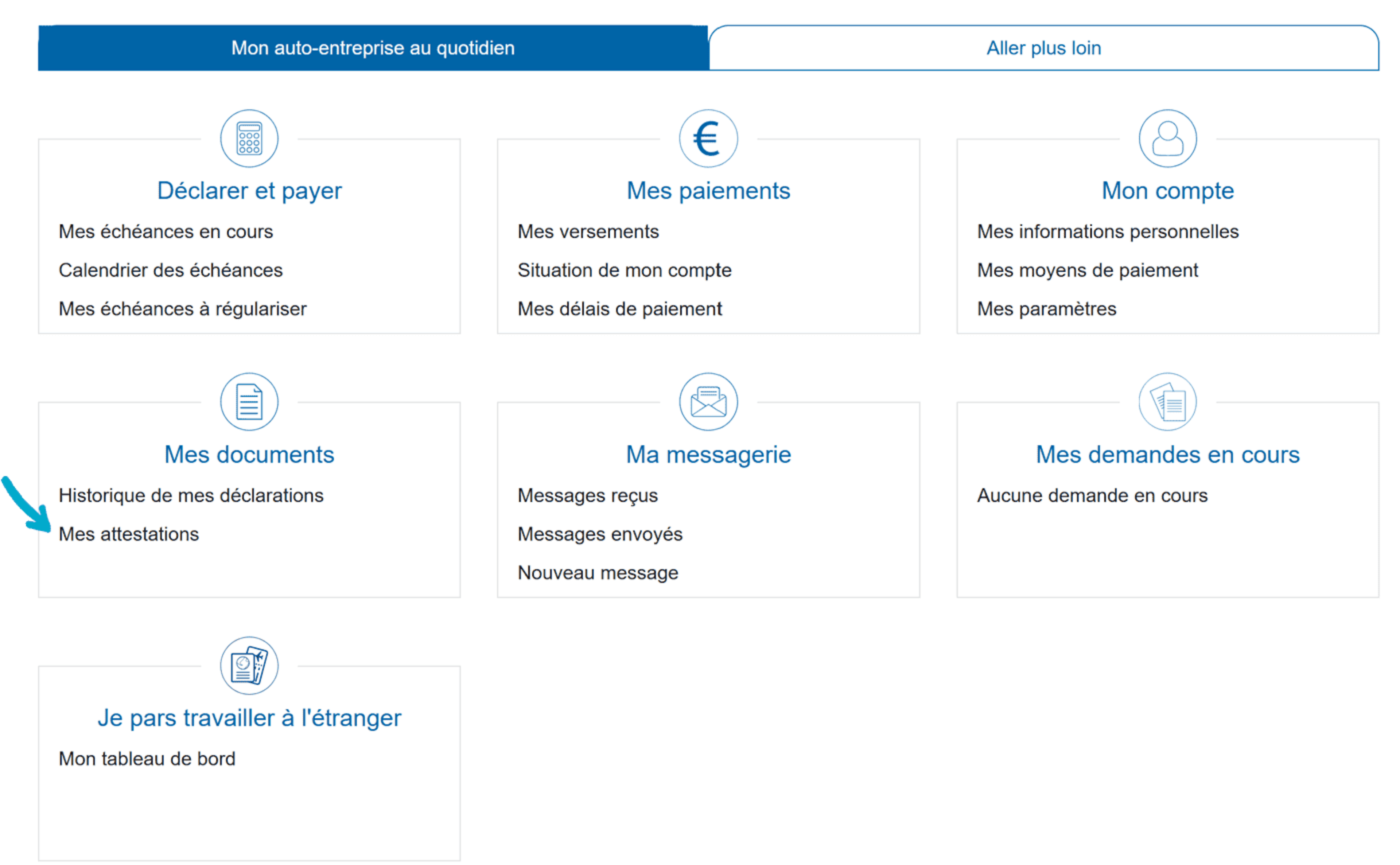 Accéder à son attestation de chiffre d'affaires auto-entrepreneur 