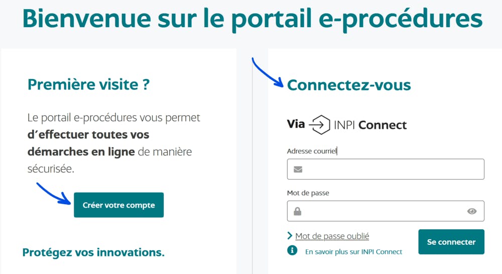 Identification au guichet unique de l'INPI