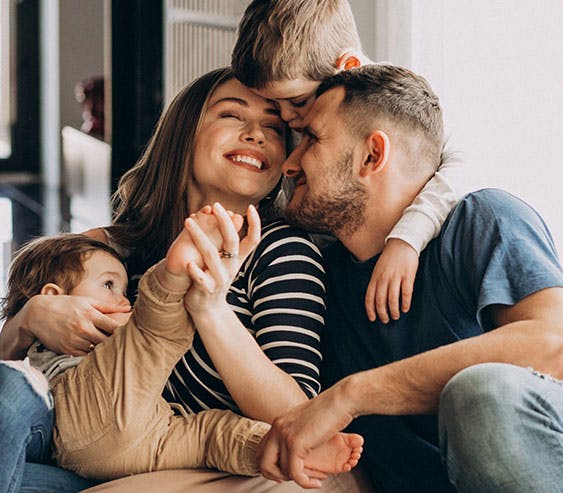 family hugging