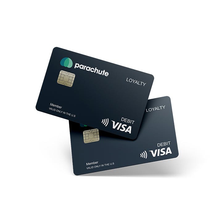 Image with two Parachute payment cards 