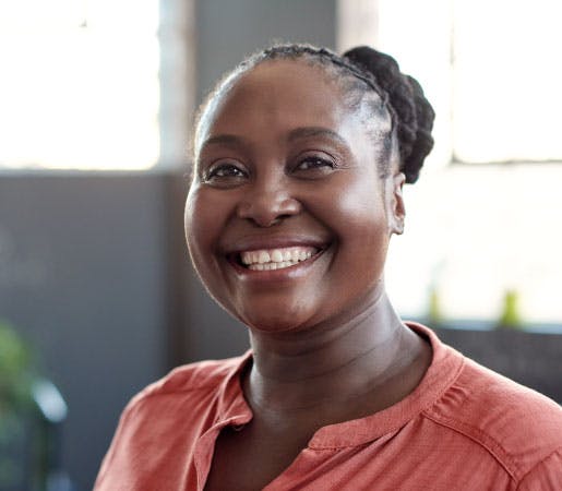 Photo of a woman smiling