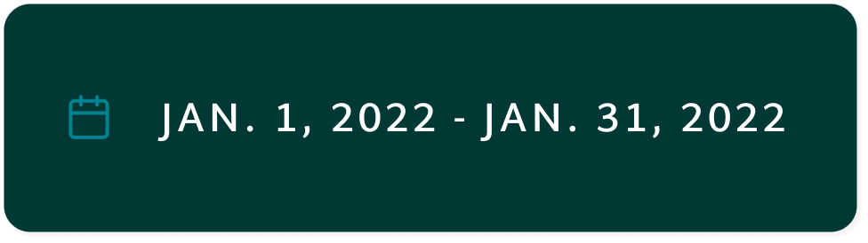 Screenshot showing time period of a month from Jan 1 - Jan 32 2022