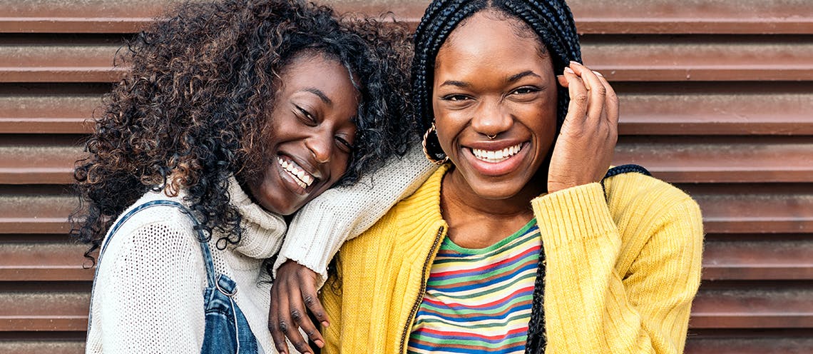 Image of two women smiling