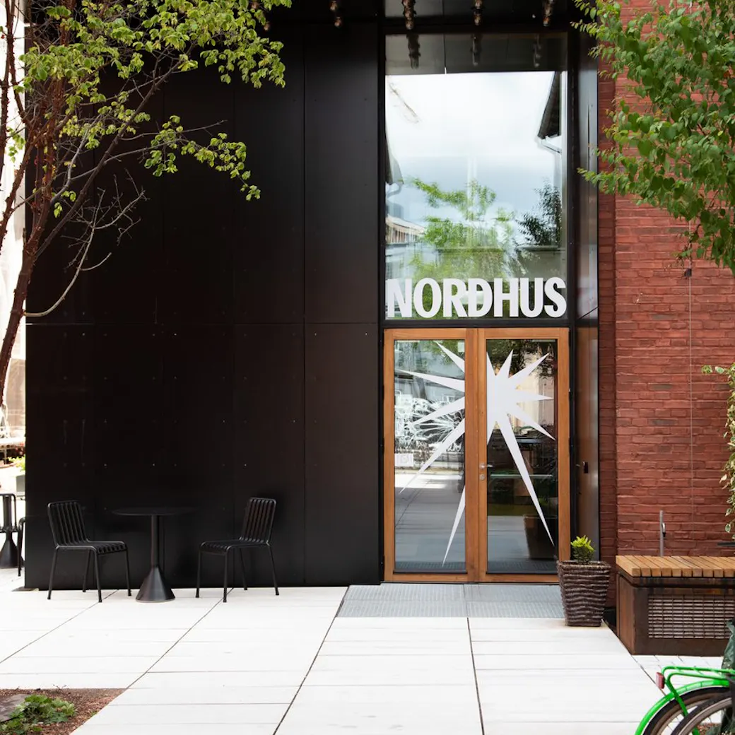 Entrance to Nordhus, where LifeX Norden apartments are located