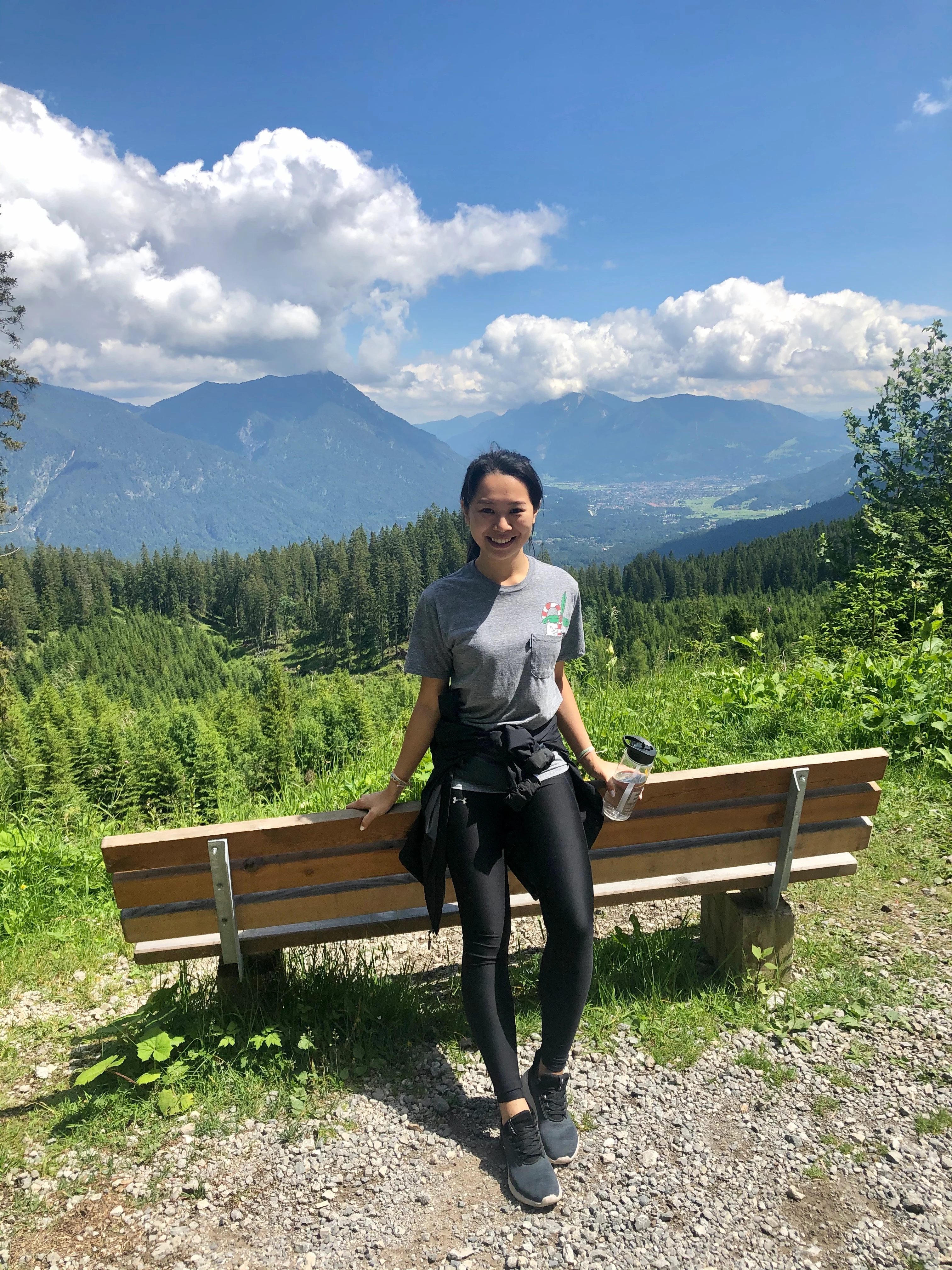Kinny on a hike in Eibsee, Bavaria
