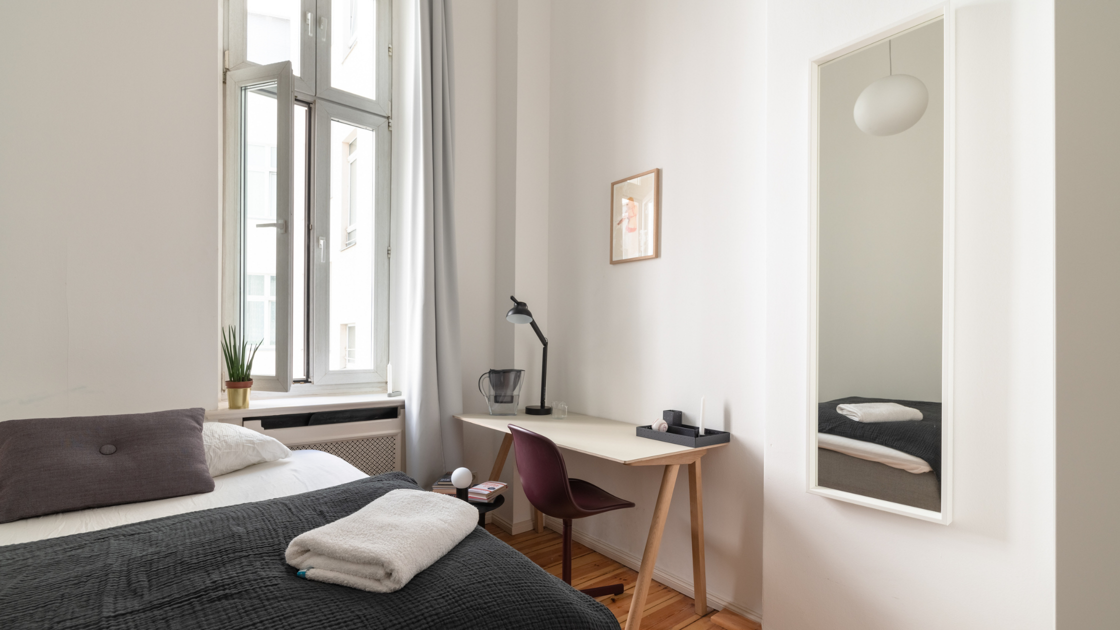 Freshly prepared bedroom in LifeX apartment
