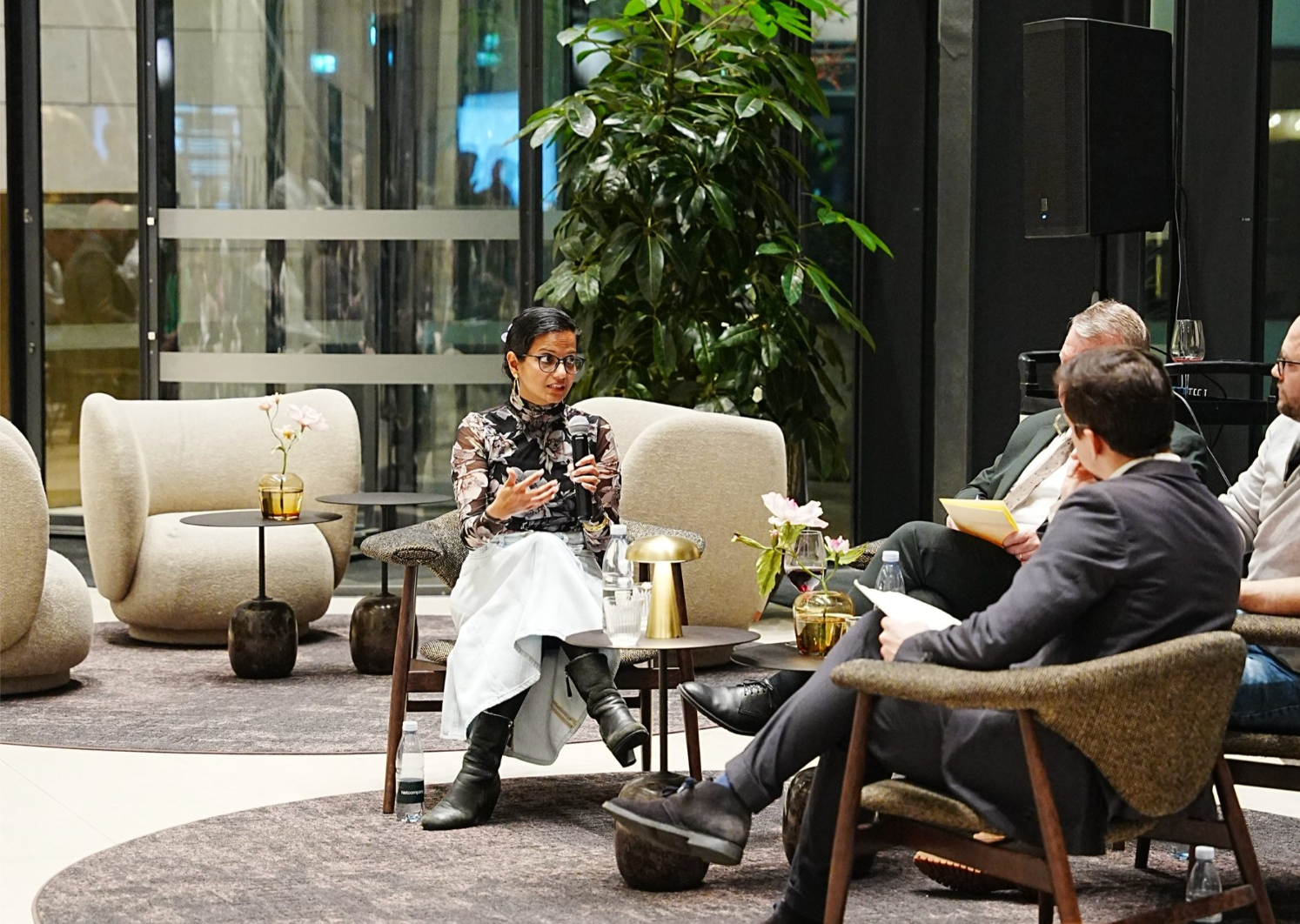 LifeX CEO Ritu in a panel discussion