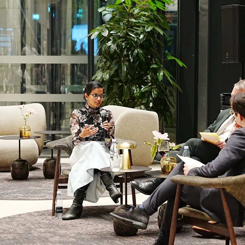 LifeX CEO Ritu in a panel discussion