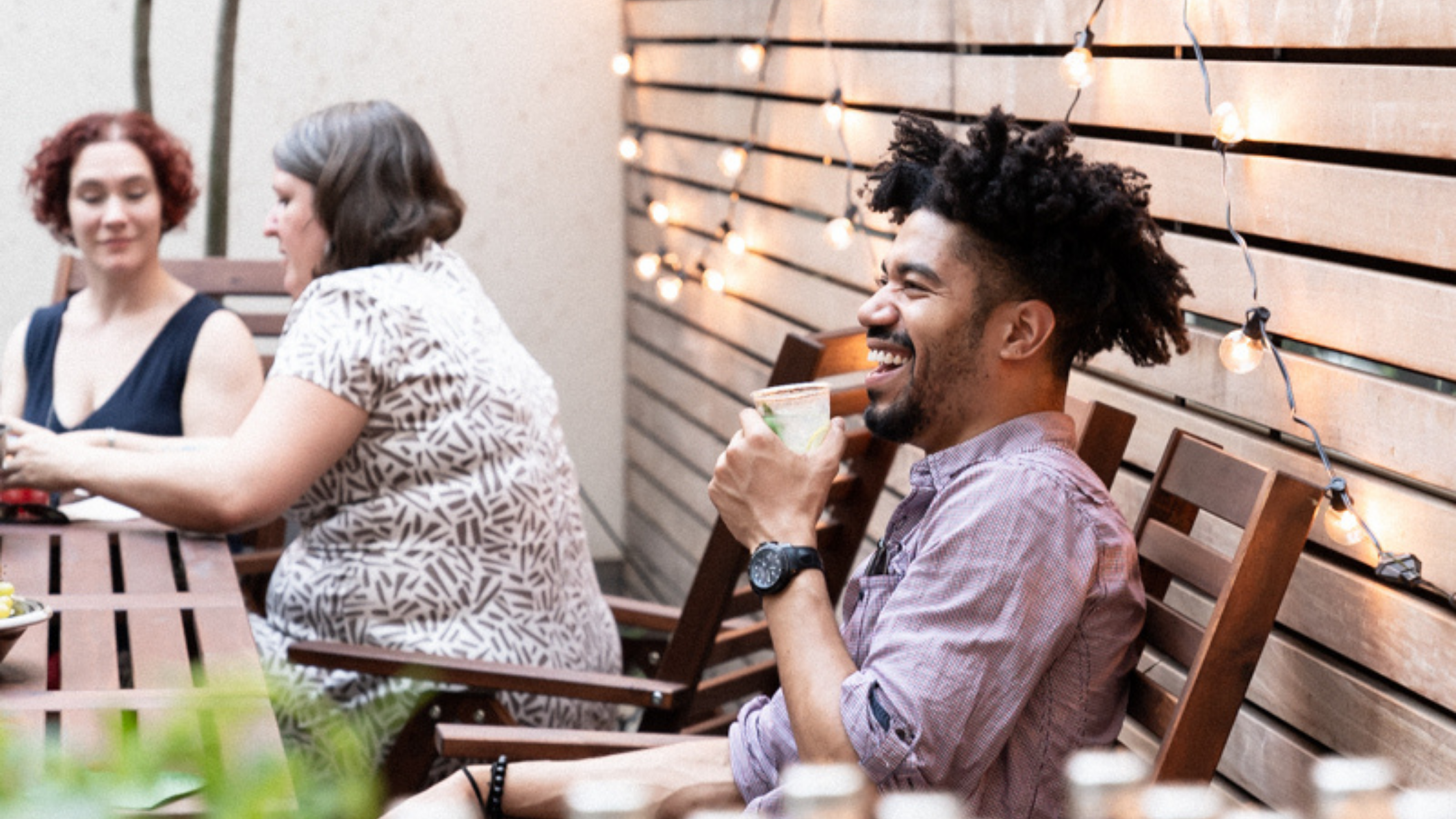 Garden party in a coliving apartment