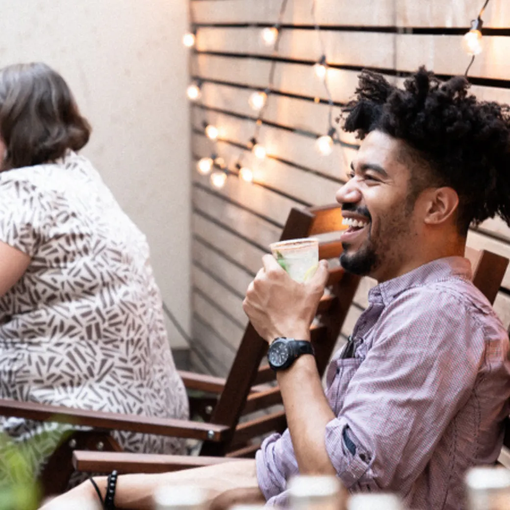 Garden party in a coliving apartment