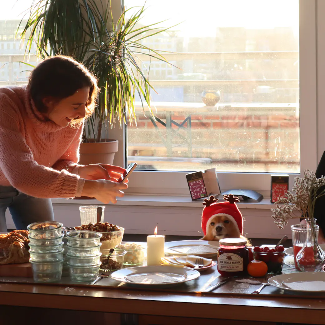 Shared Christmas dinner in LifeX coliving apartment