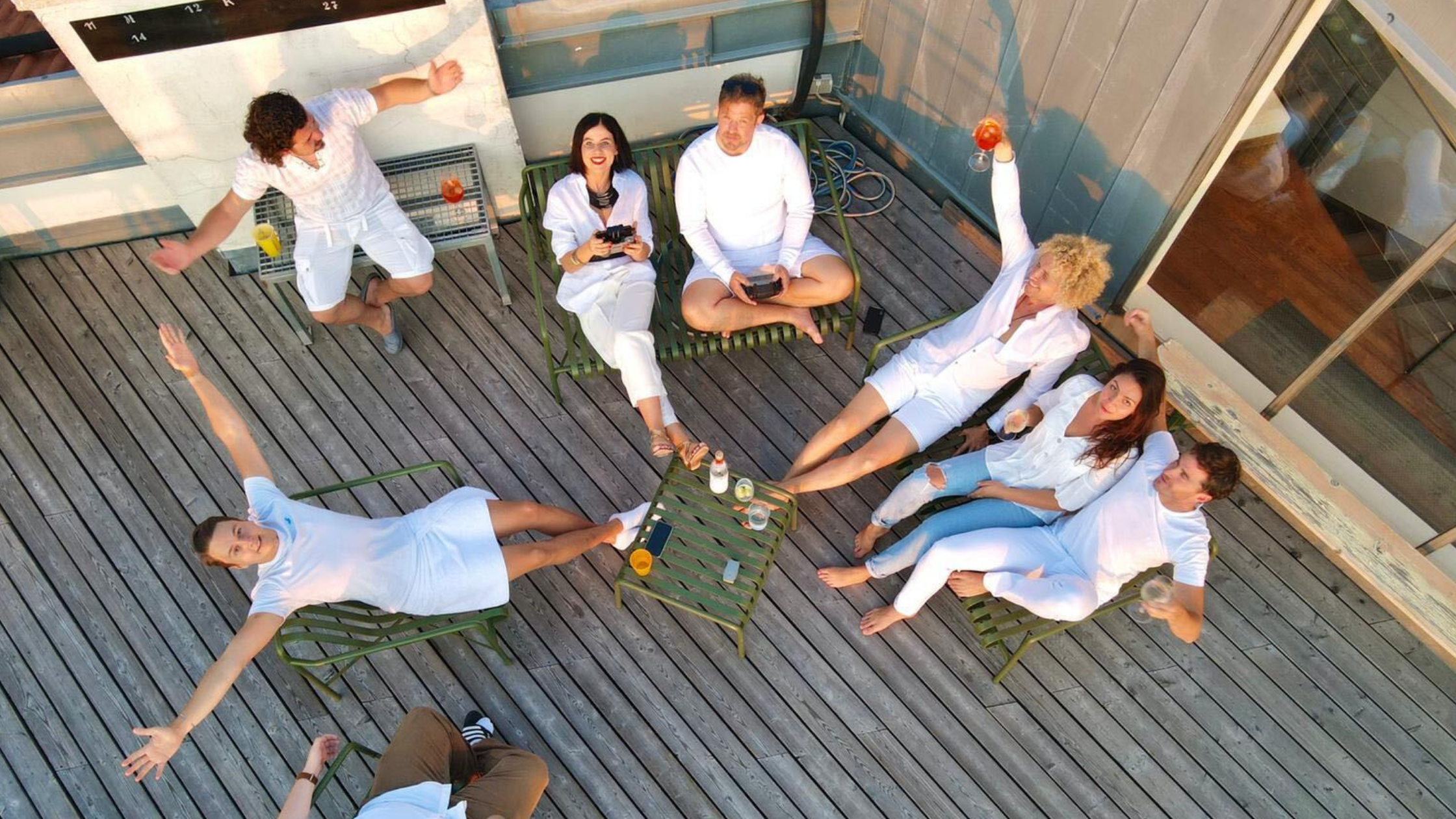 Relaxing afternoon on the rooftop terrace