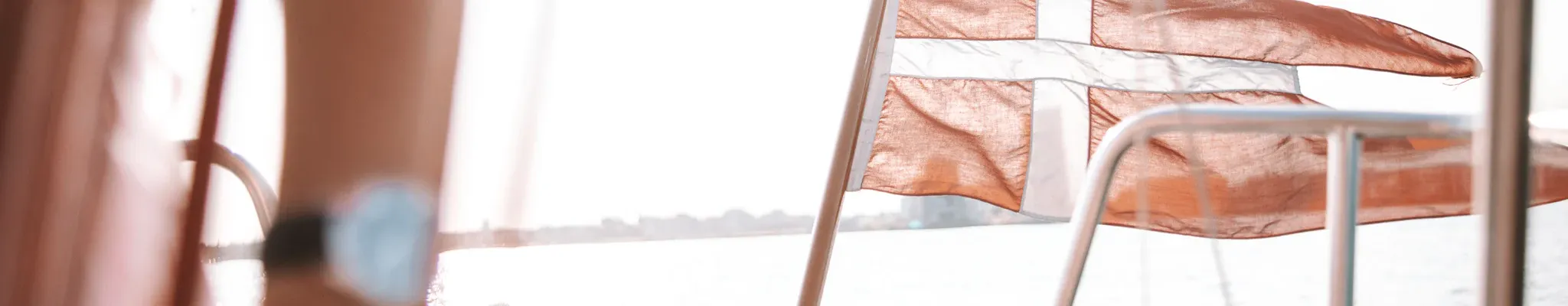 Danish flag on a ship