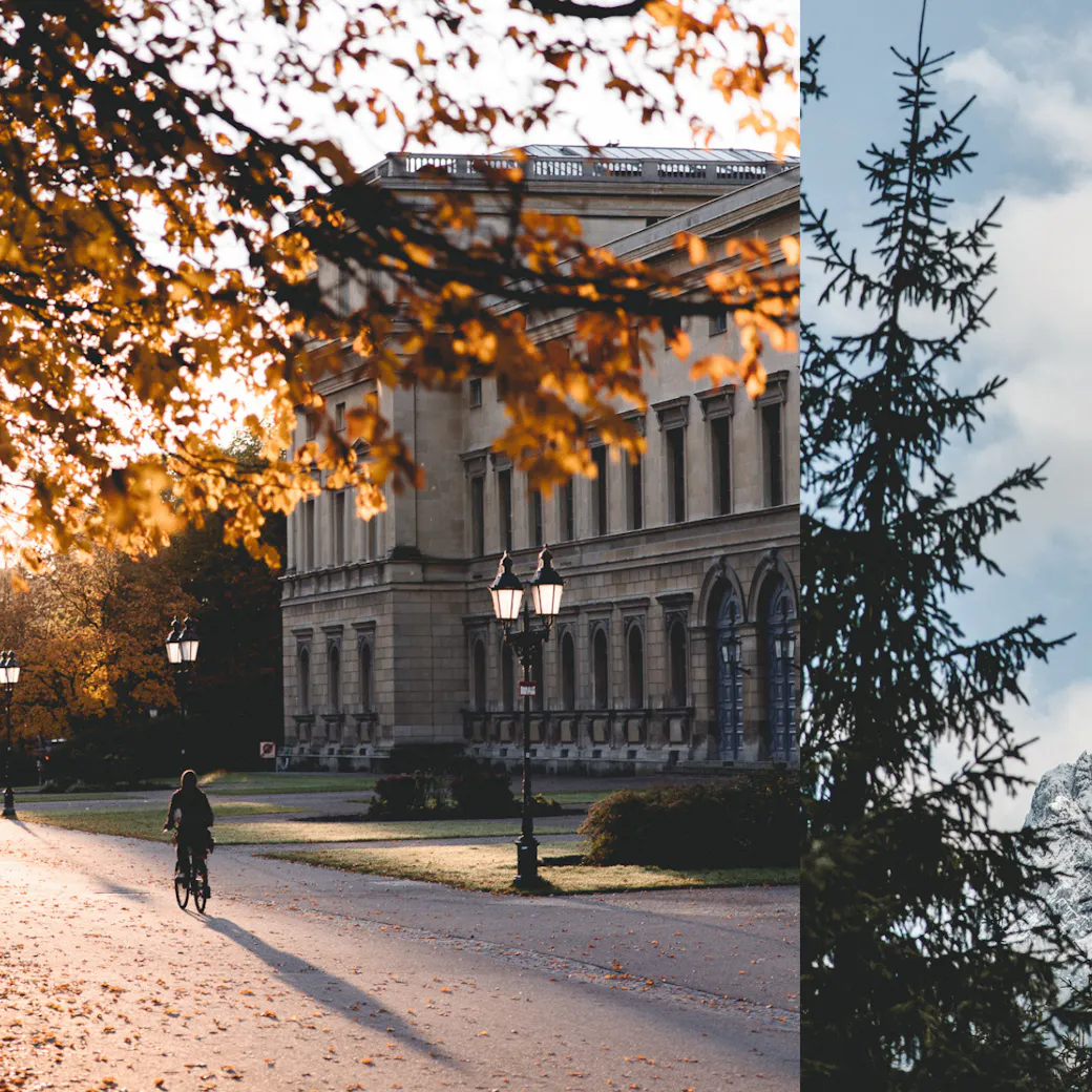 Munich in fall and winter