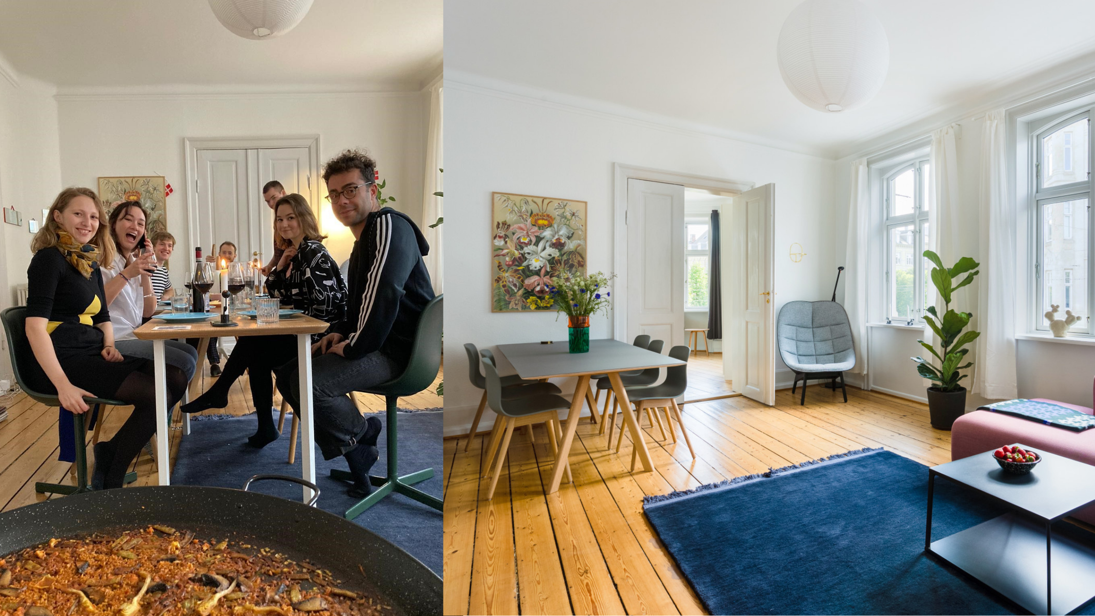 LifeX member Gabriel preparing Paella for his housemates