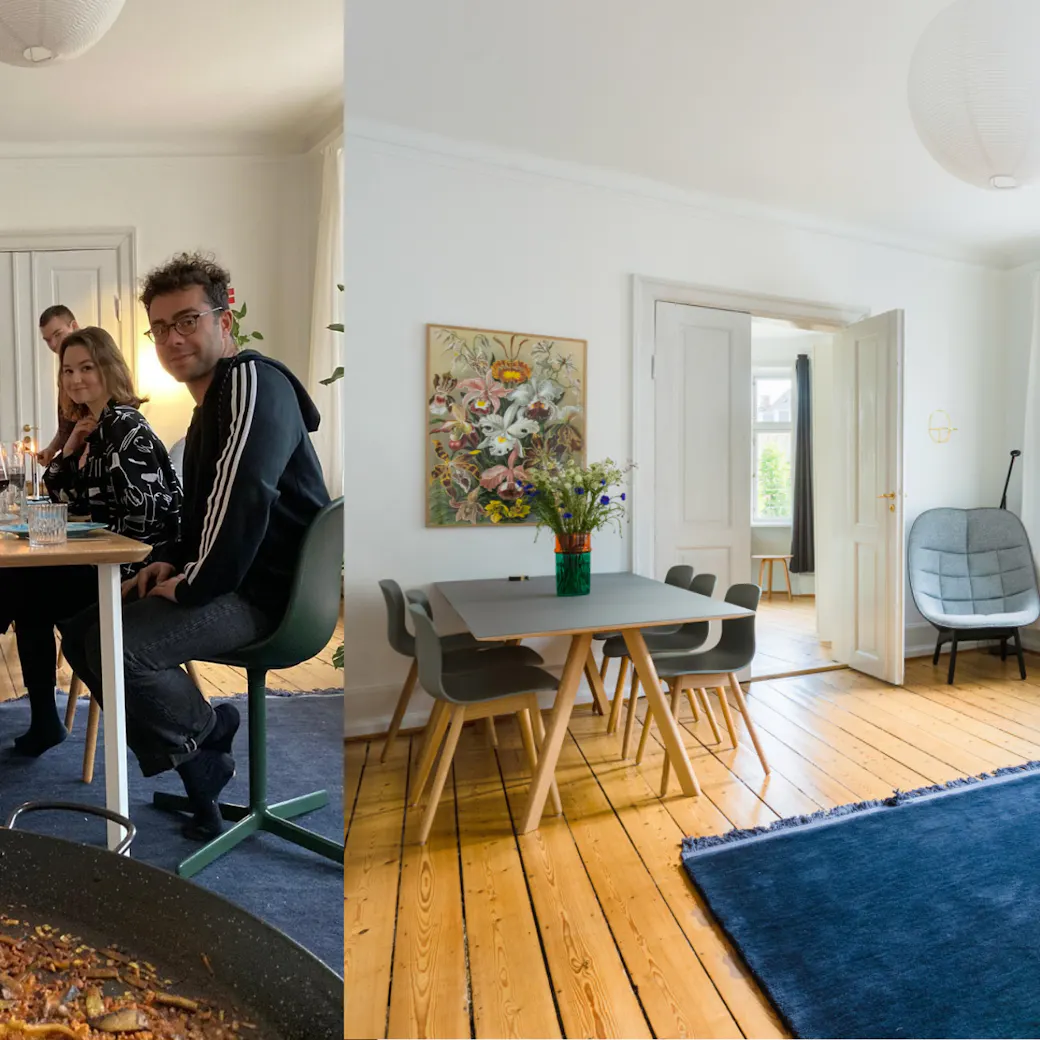 LifeX member Gabriel preparing Paella for his housemates