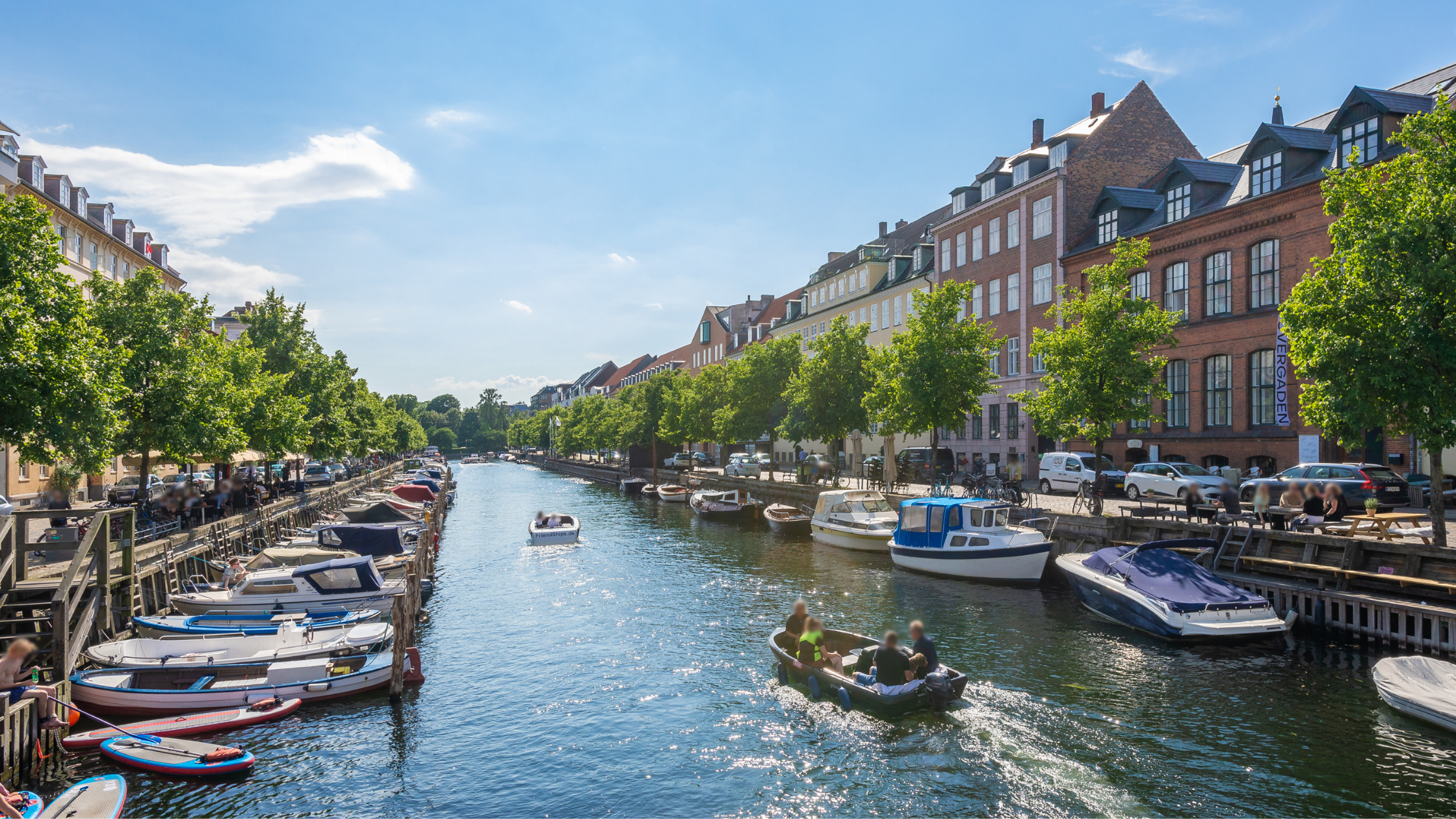The canal in Copenhagen on a sunny summer day