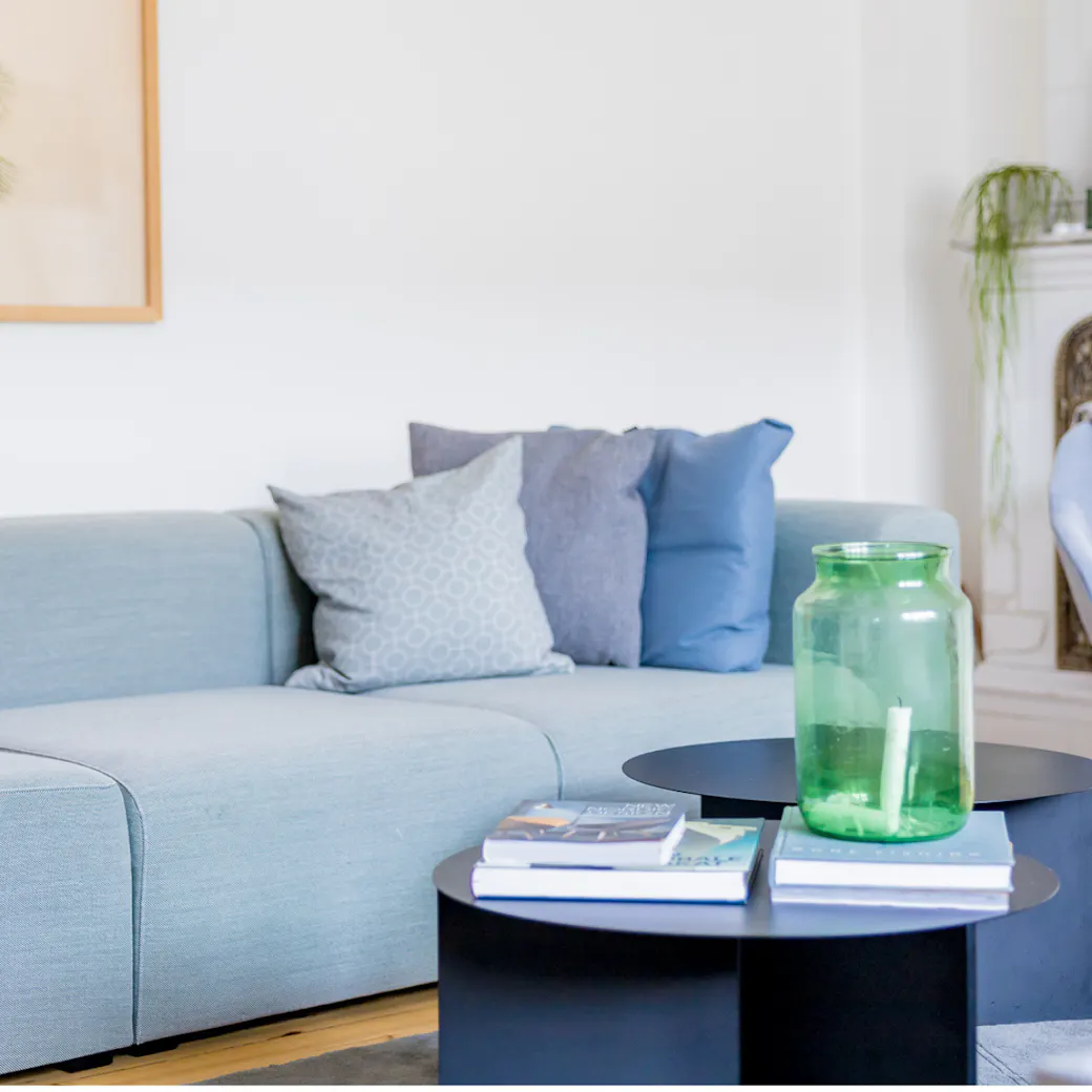 Living area in a LifeX coliving apartment