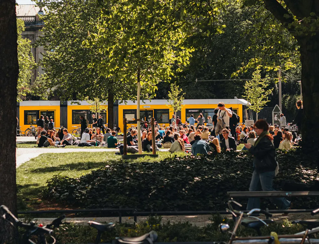 Lively park in Berlin Wedding