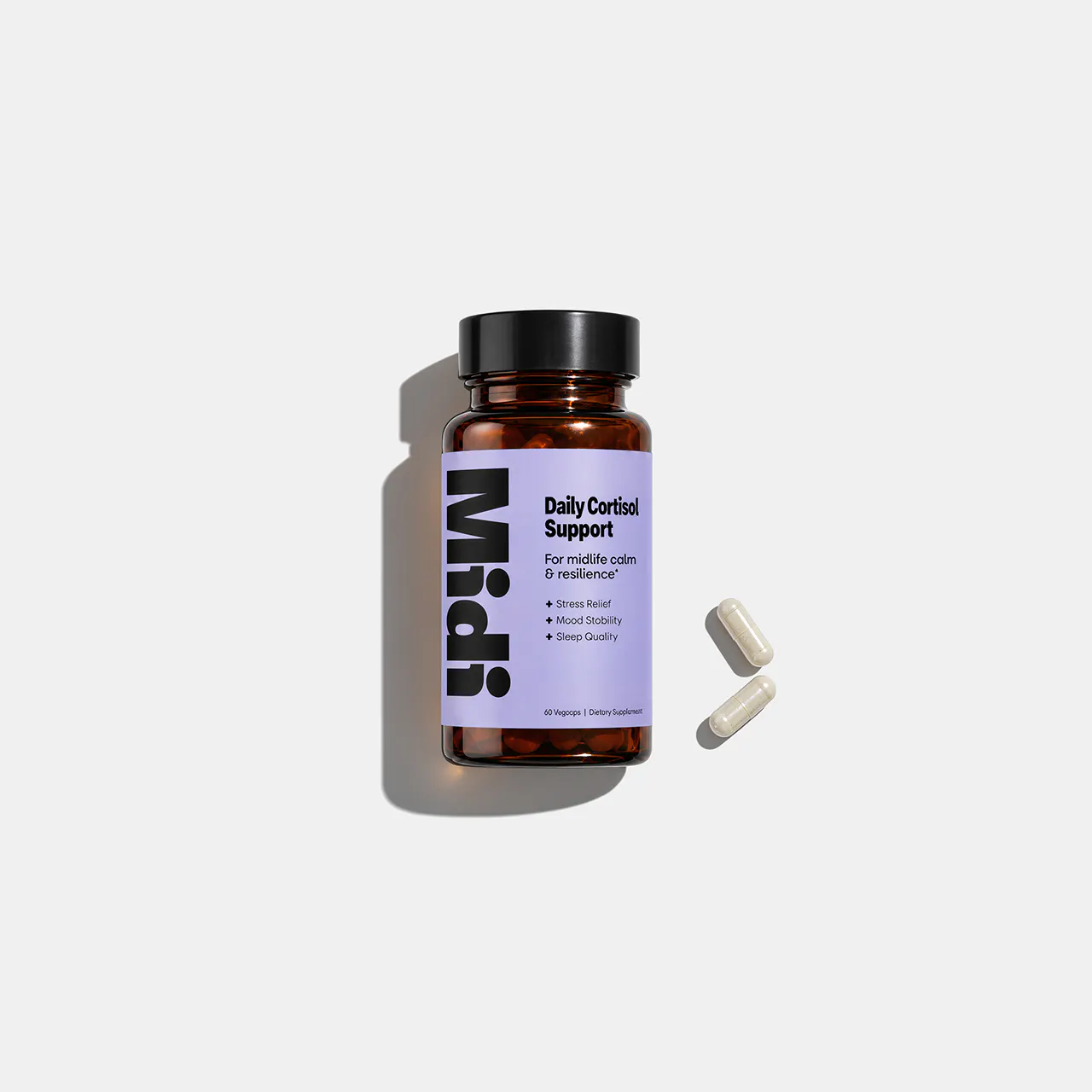 bottle of daily cortisol support pills