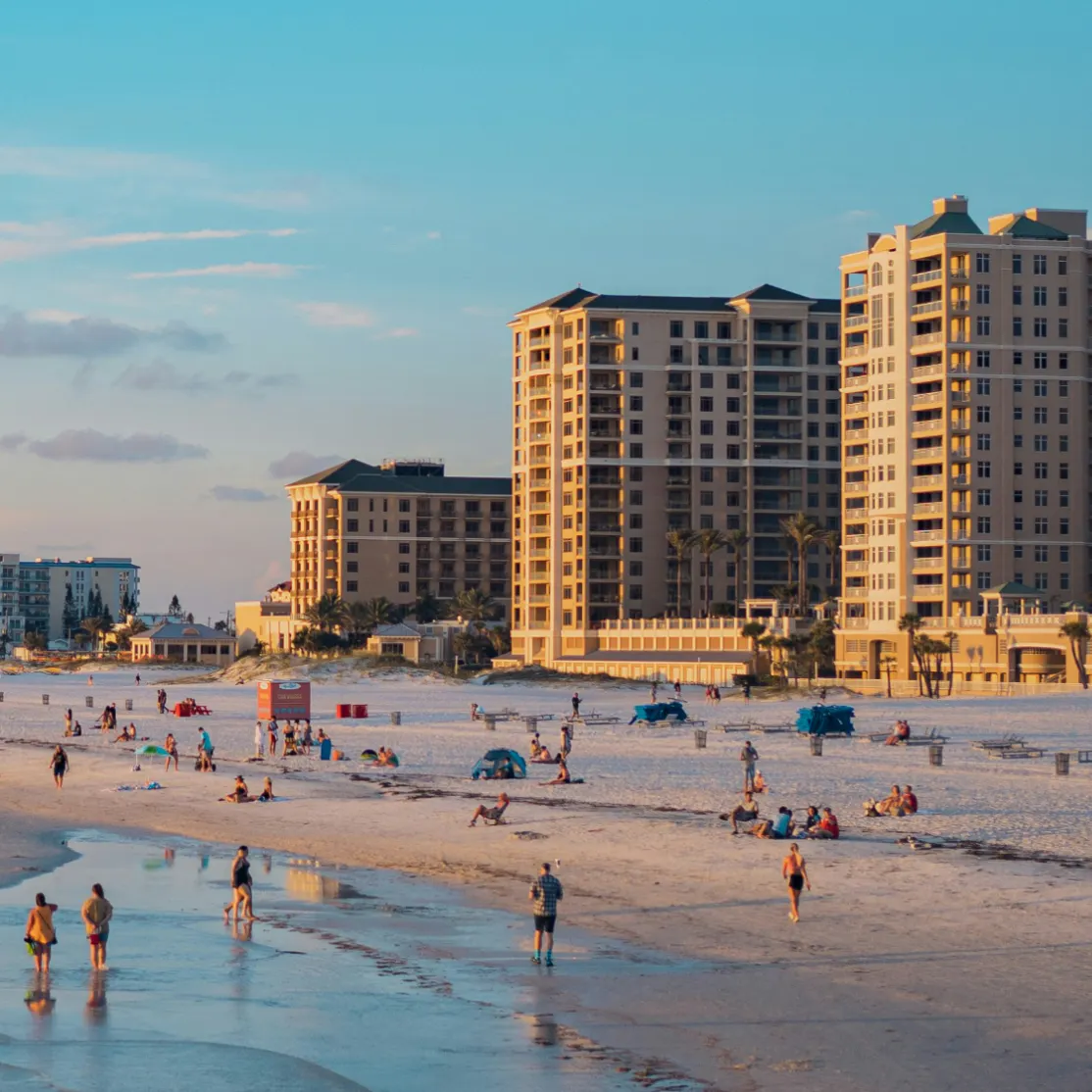 A view of a beach in Florida.