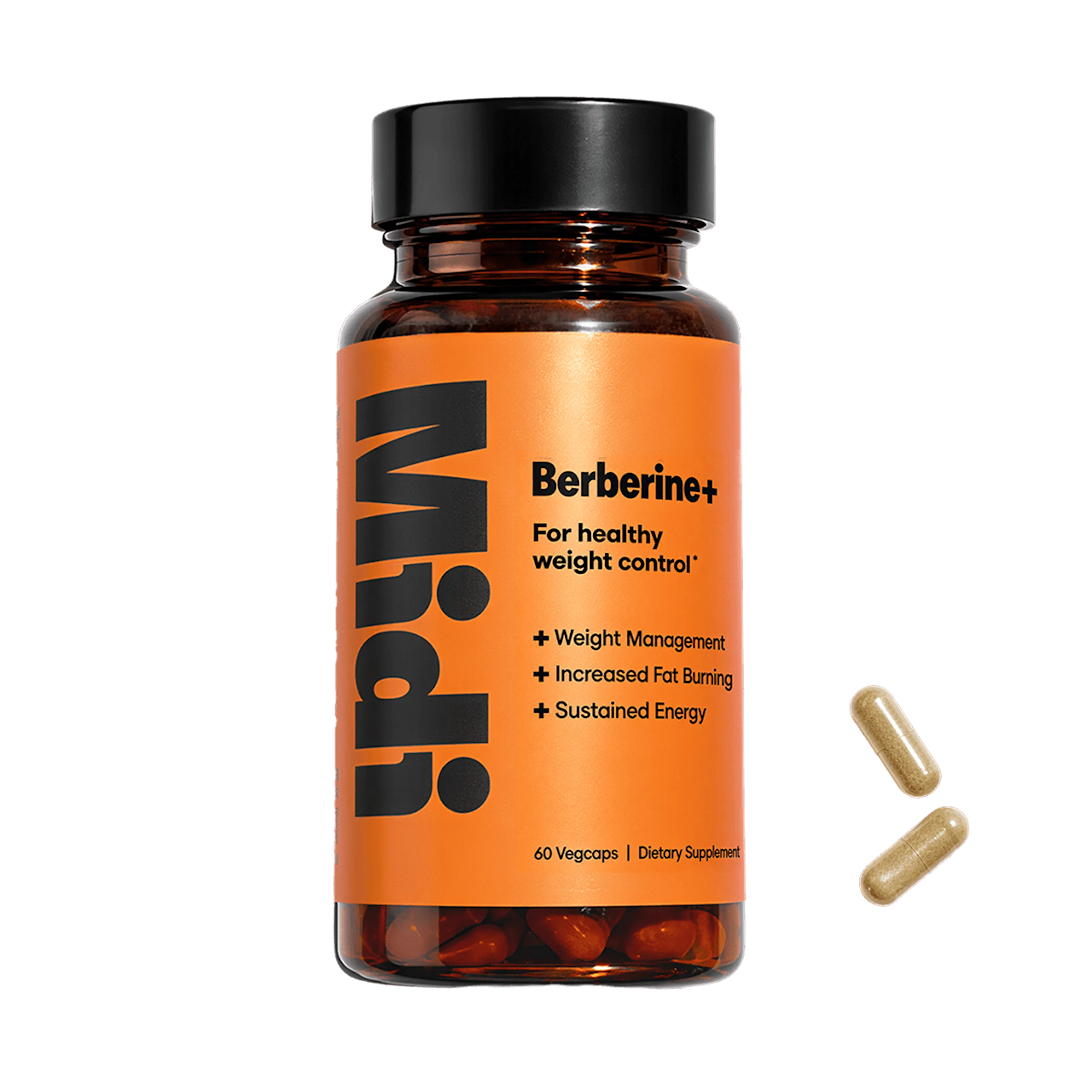 berberine+ bottle with pills