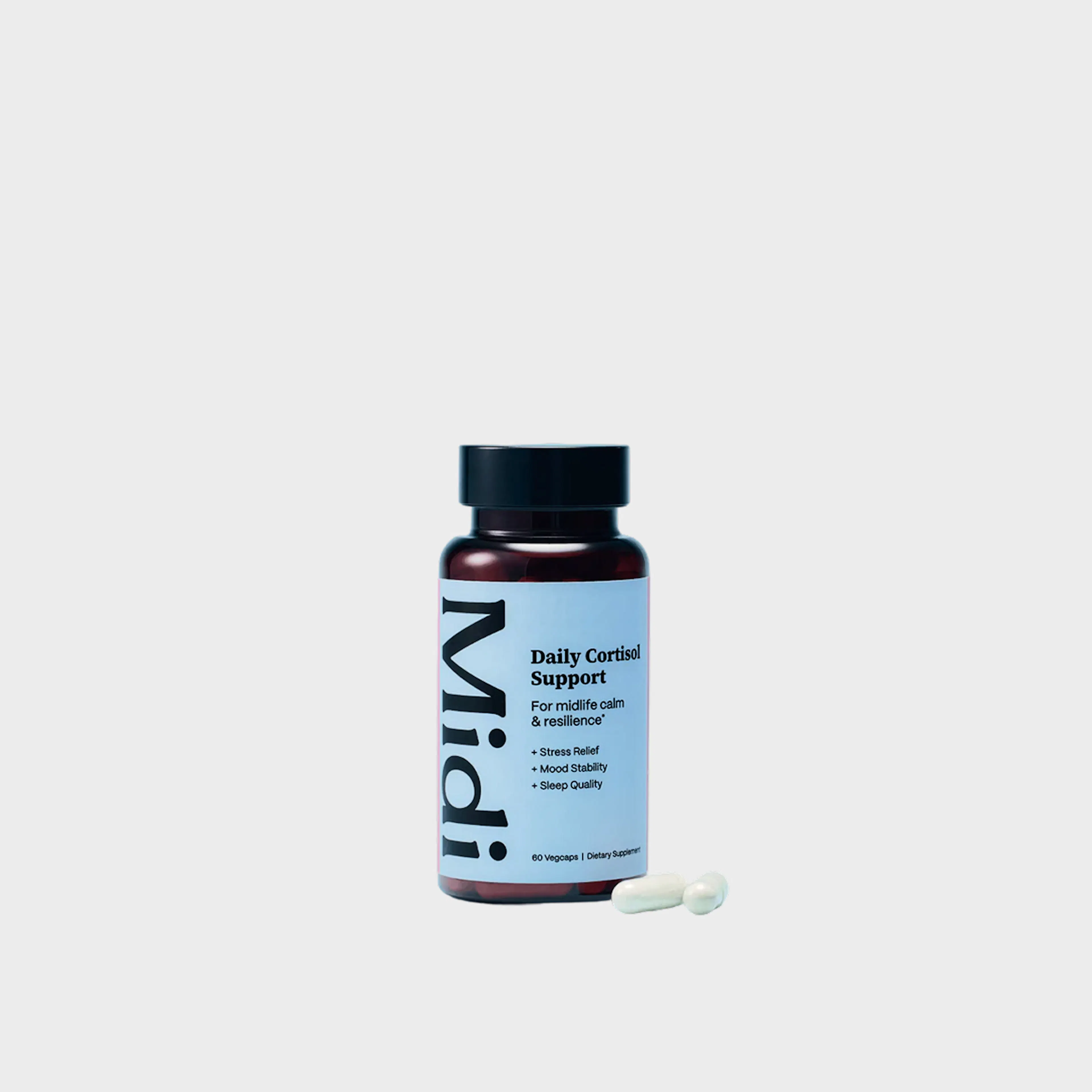 Daily Cortisol Support supplement bottle with white pills